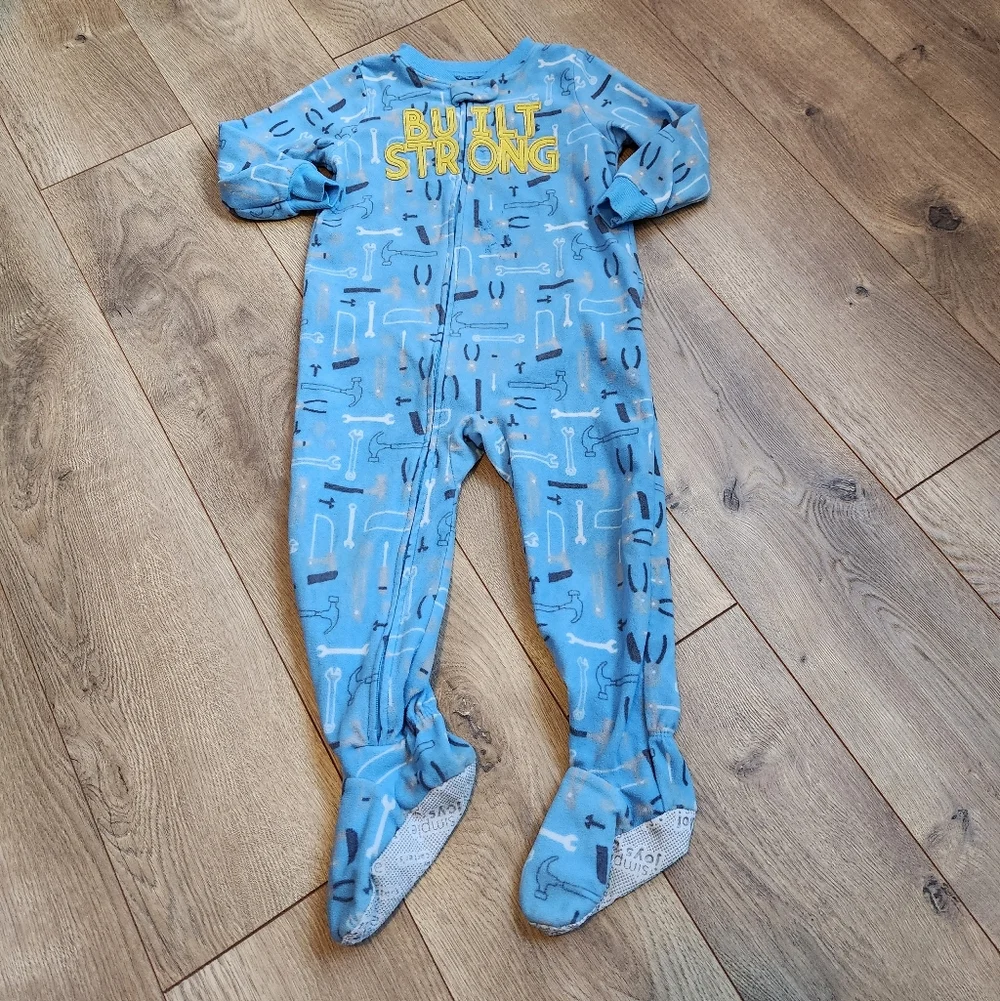 24m Baby Boy Fleece Footie Pajamas